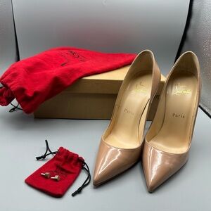 Christian Louboutin Beige Patent Leather Heels